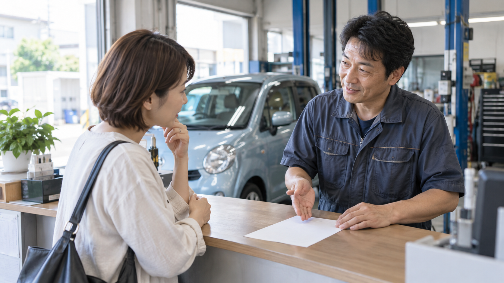 車の売却について整備士に相談する