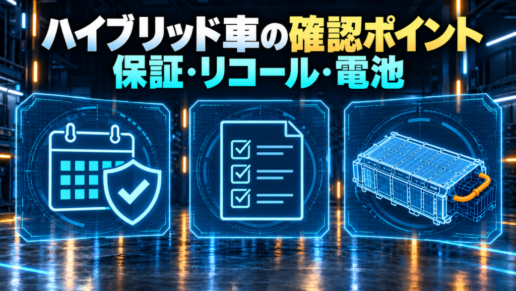 警告、点検、修理判断の流れを示す抽象的な概念図