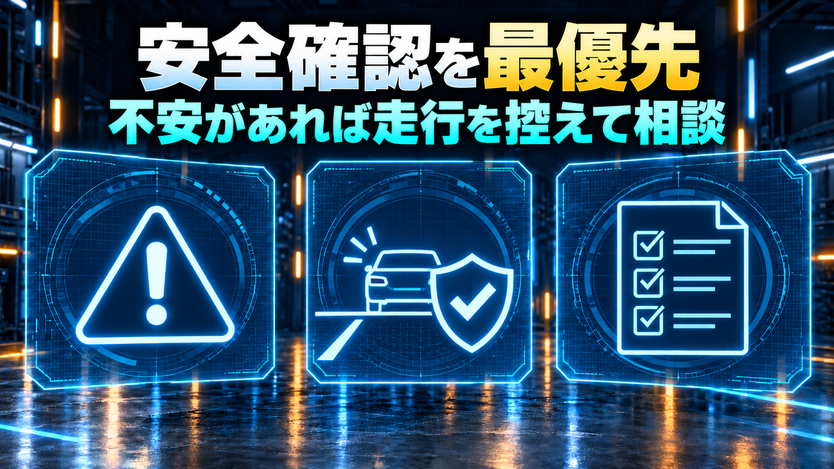 安全確認を先に行い不安があれば相談する流れを示す概念図